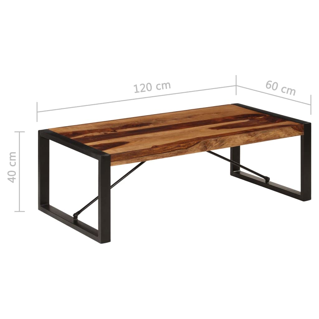 Brown Solid Sheesham Wood Coffee Table E365837