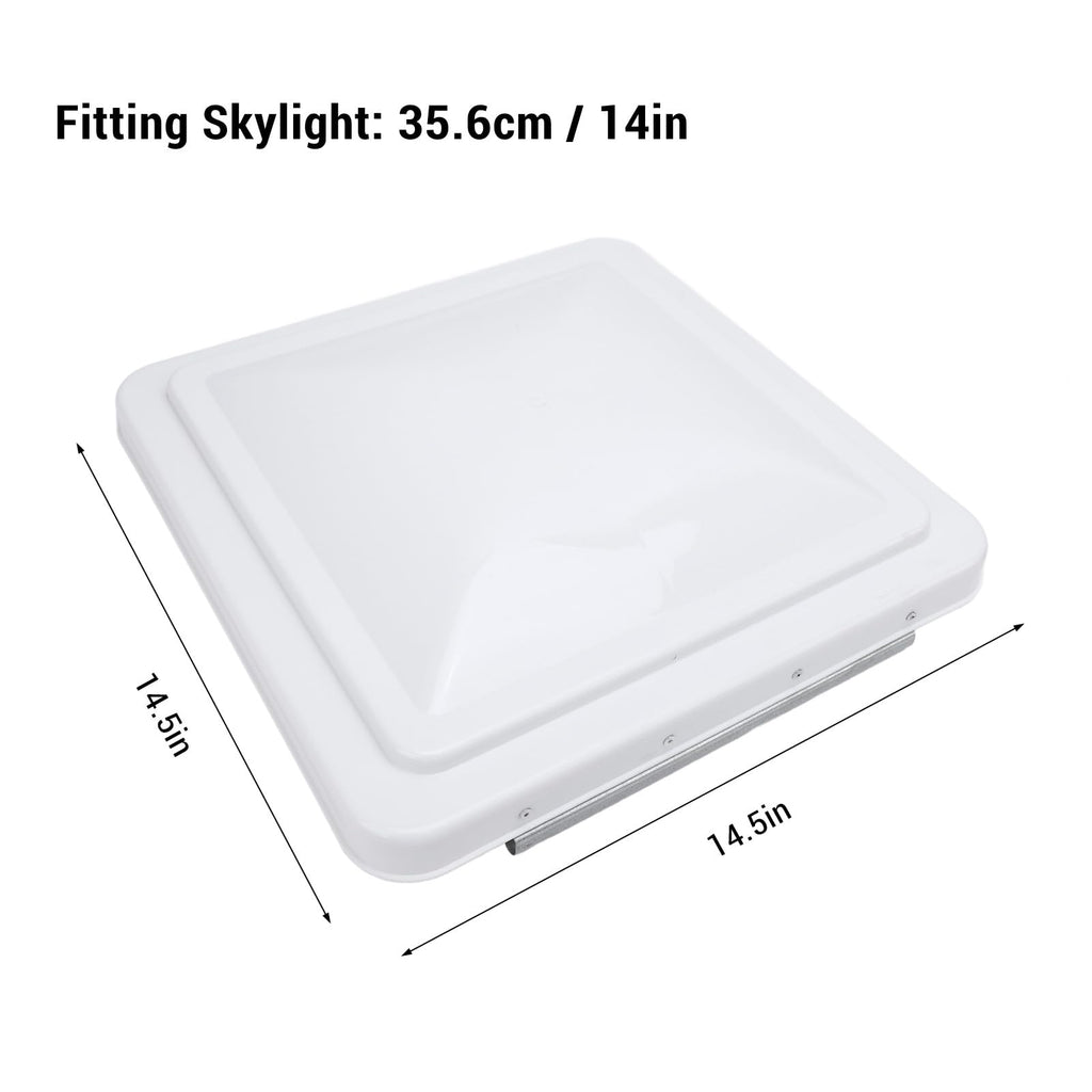 2 Pack 14 Inch White Polypropylene RV Roof Vent Cover N8273