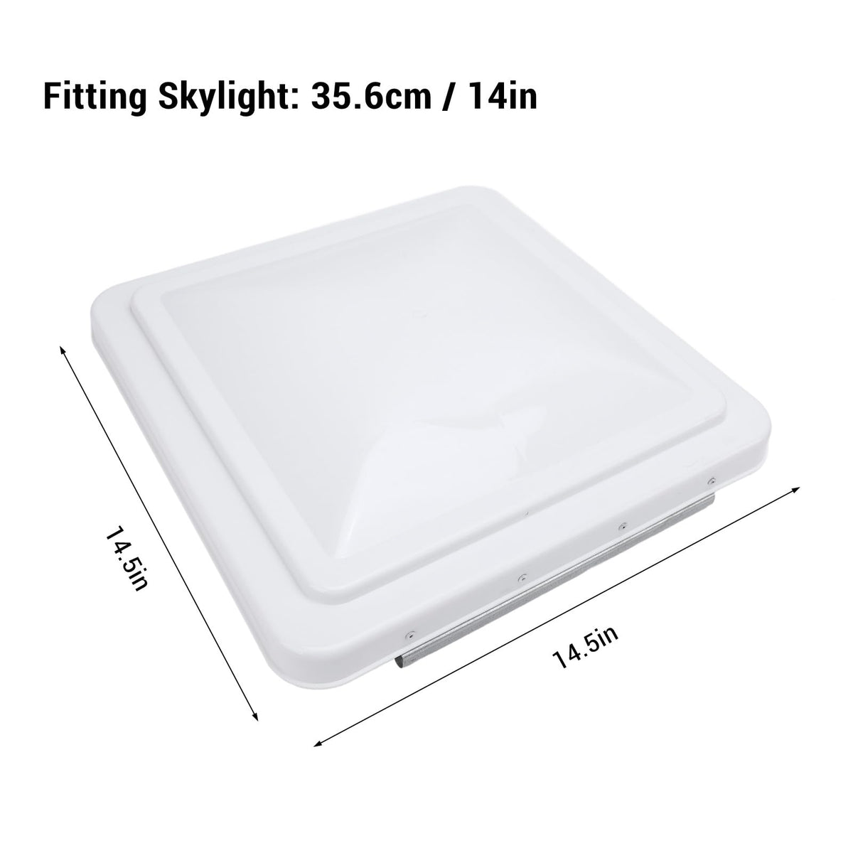 2 Pack 14 Inch White Polypropylene RV Roof Vent Cover N8273