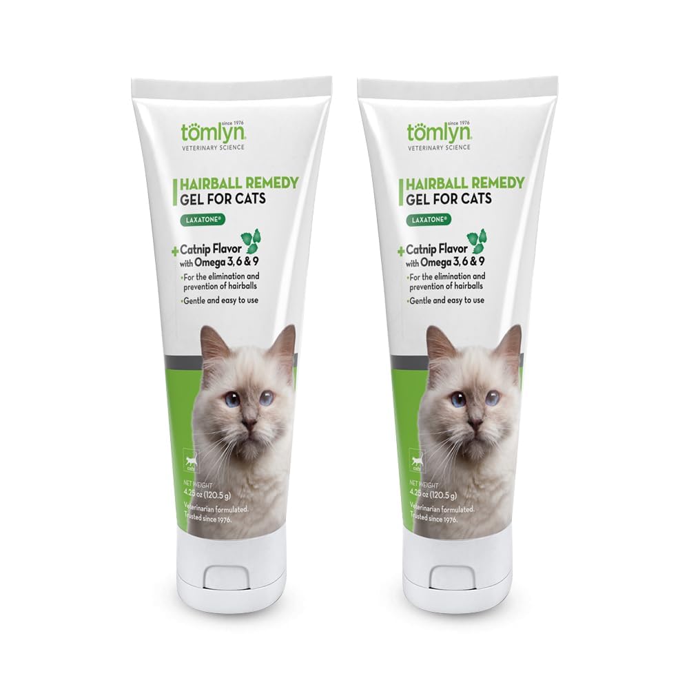 Catnip Flavored Hairball Remedy Gel for Cats, 4.25oz 2 Pack I226