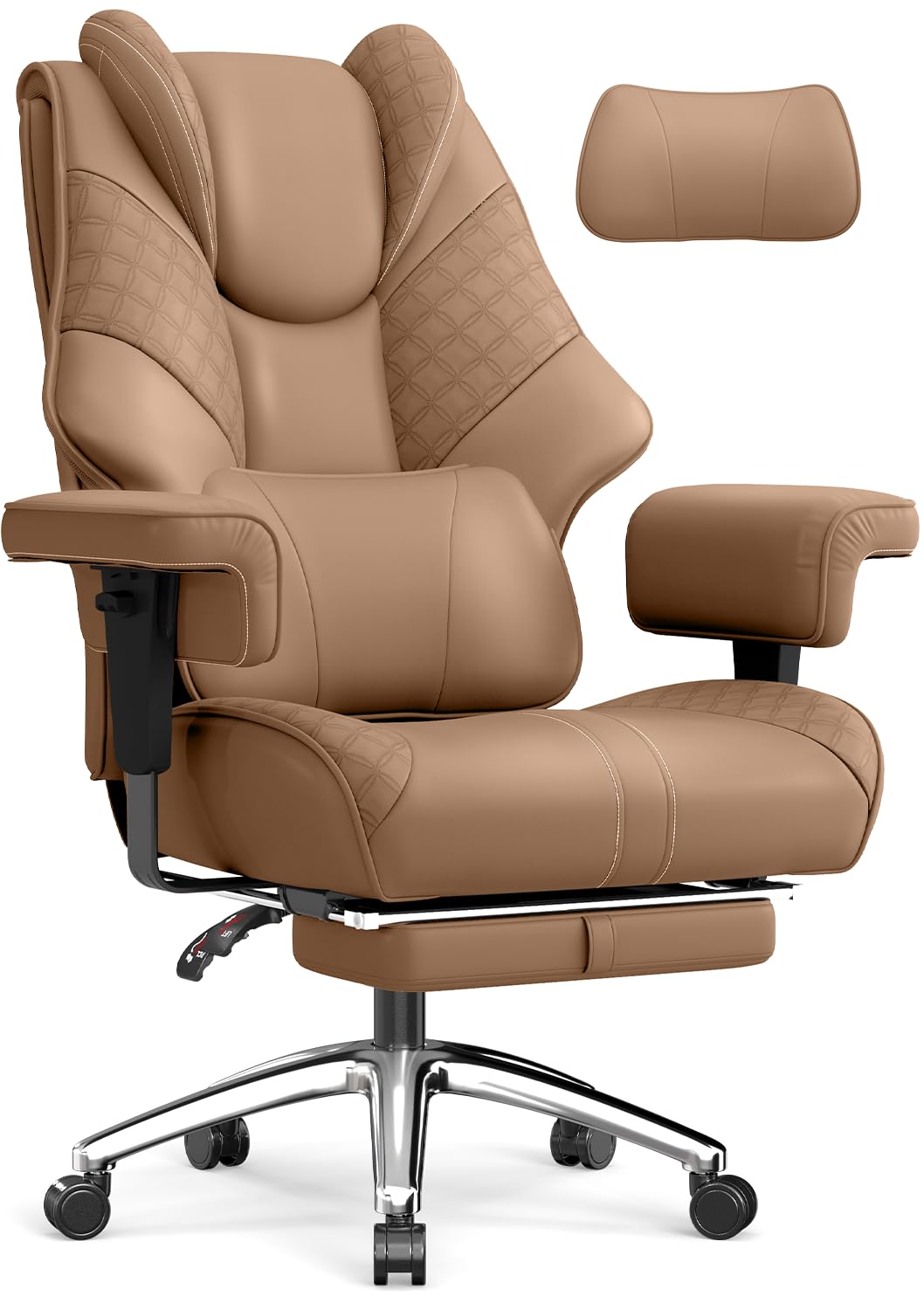 Big and Tall Executive Office Chair with Footrest and Lumbar Support B782471
