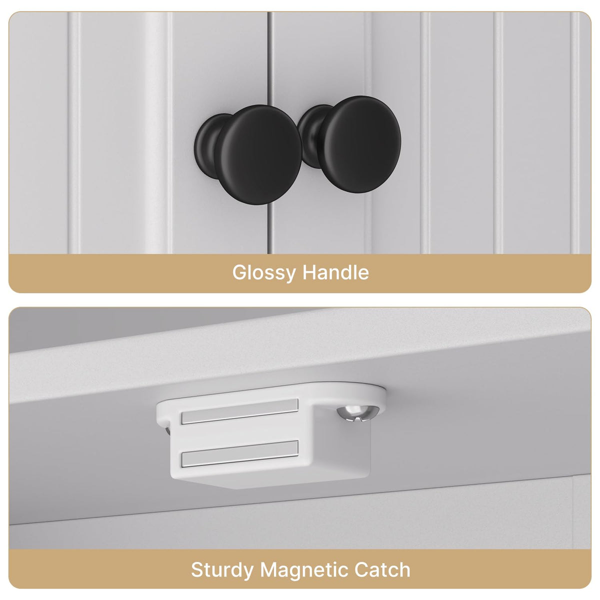 Over The Toilet Storage Cabinet with Five Doors White E1980