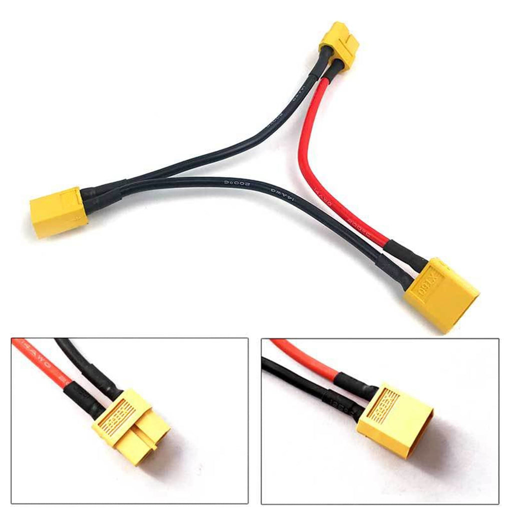 3 Pieces Battery Adapter Cable Y-Type Harness Connector XT60 Parallel T649