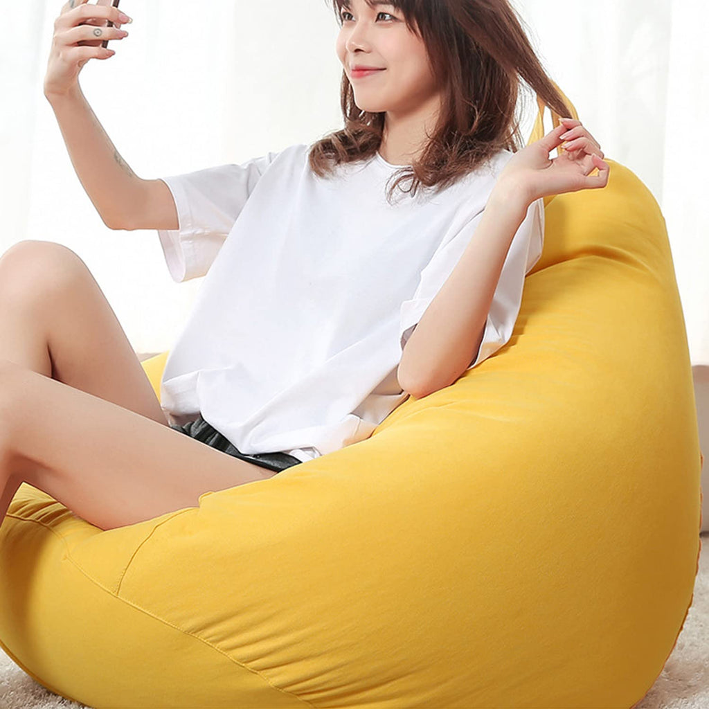 Yellow Washable Bean Bag Chair Cover H314315