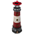 Solar Lighthouse Statue with LED Light 14.76 Inch Red H28120