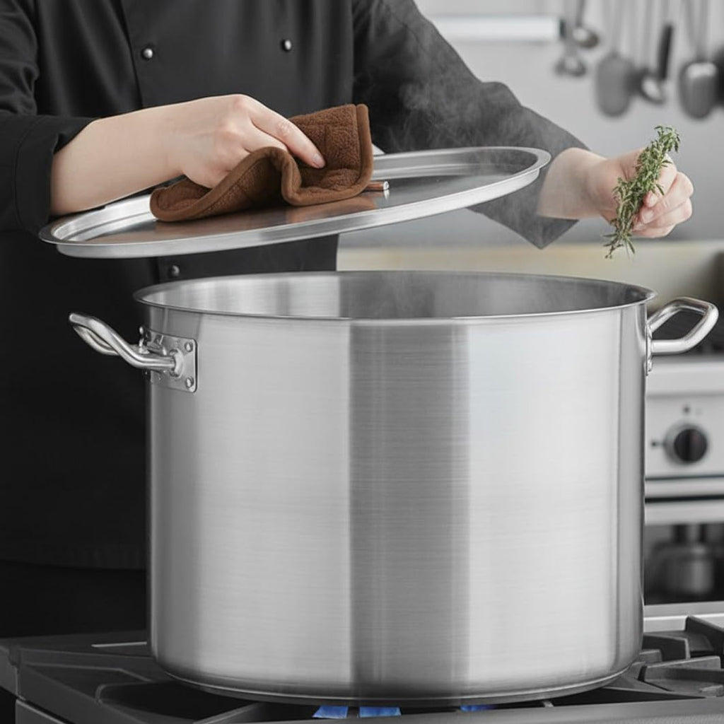 40 qt. Stainless Steel Stock Pot with Lid L876