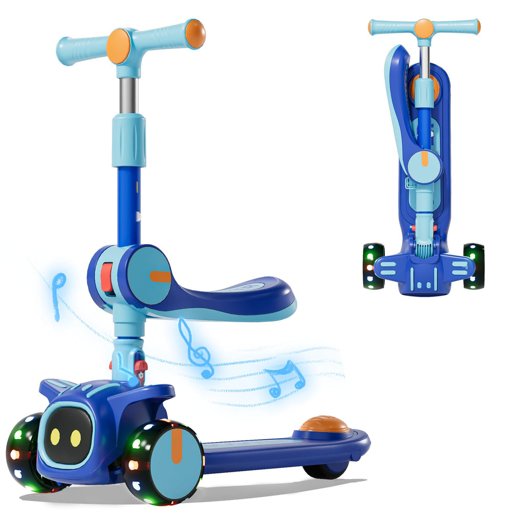 2-in-1 Kids 3 Wheel Kick Scooter with Adjustable Seat Y7334