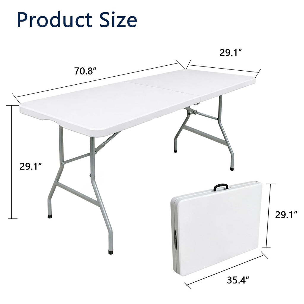6ft White Folding Table F14729