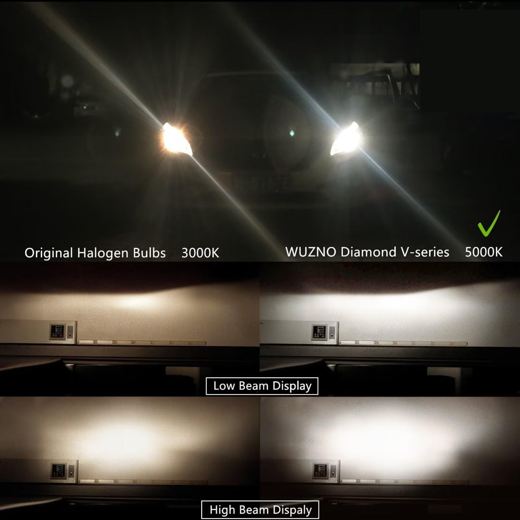 Halogen Headlight Bulbs 9003/H4 6000k White 2 pack R9616