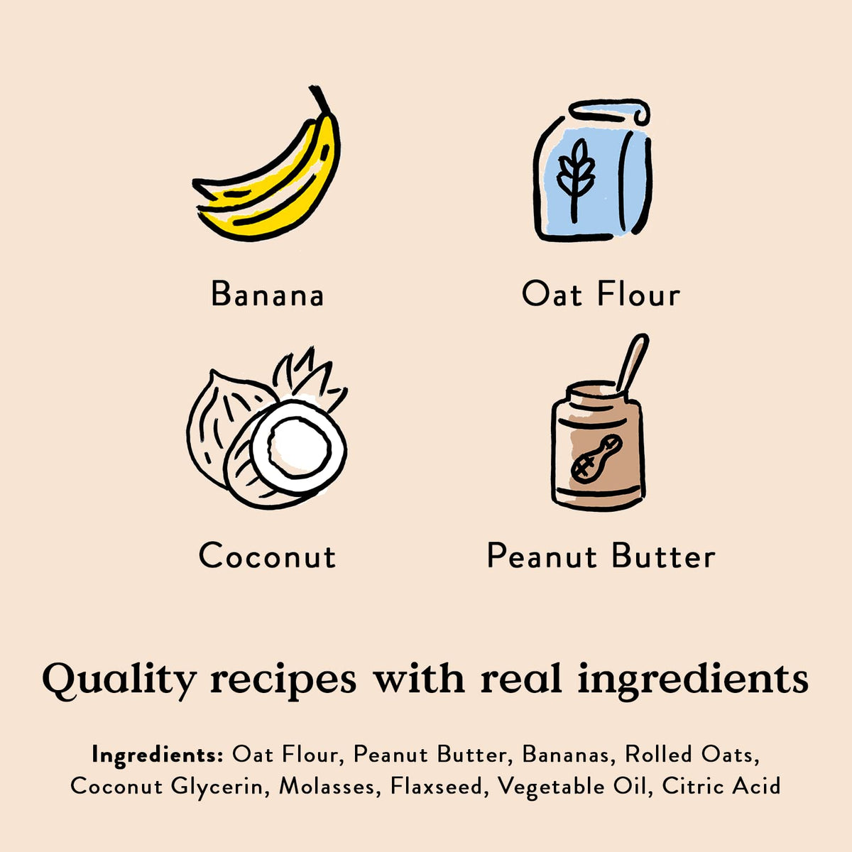 PB & Banana Flavor Soft & Chewy Dog Treats, 6 oz C62634