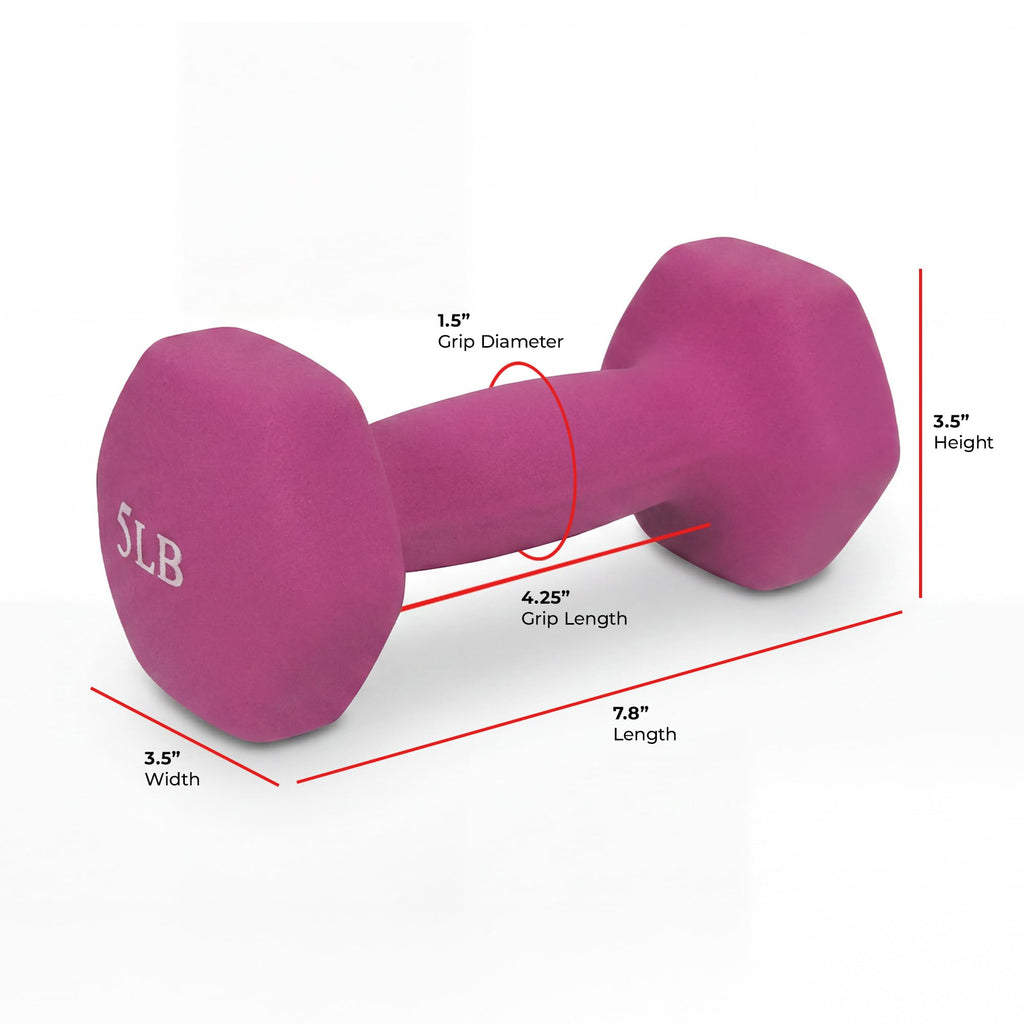 Neoprene Hex Dumbbell 2-10 lb Pair D846599