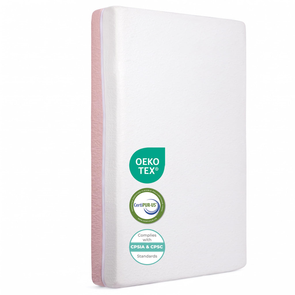 Mini Crib Mattress 2-Stage Firmness 38x24x4 Inch P2405