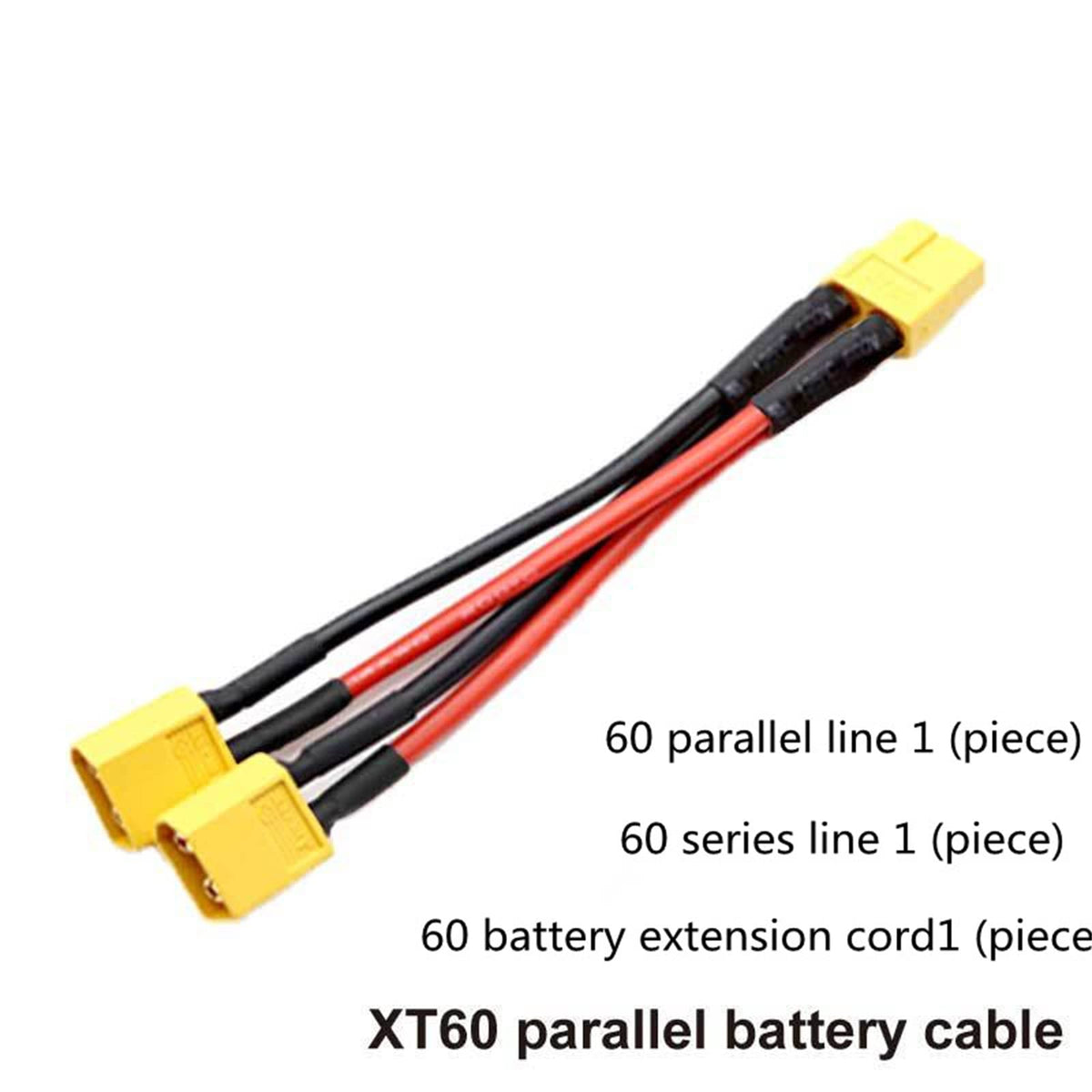 3 Pieces Battery Adapter Cable Y-Type Harness Connector XT60 Parallel T649