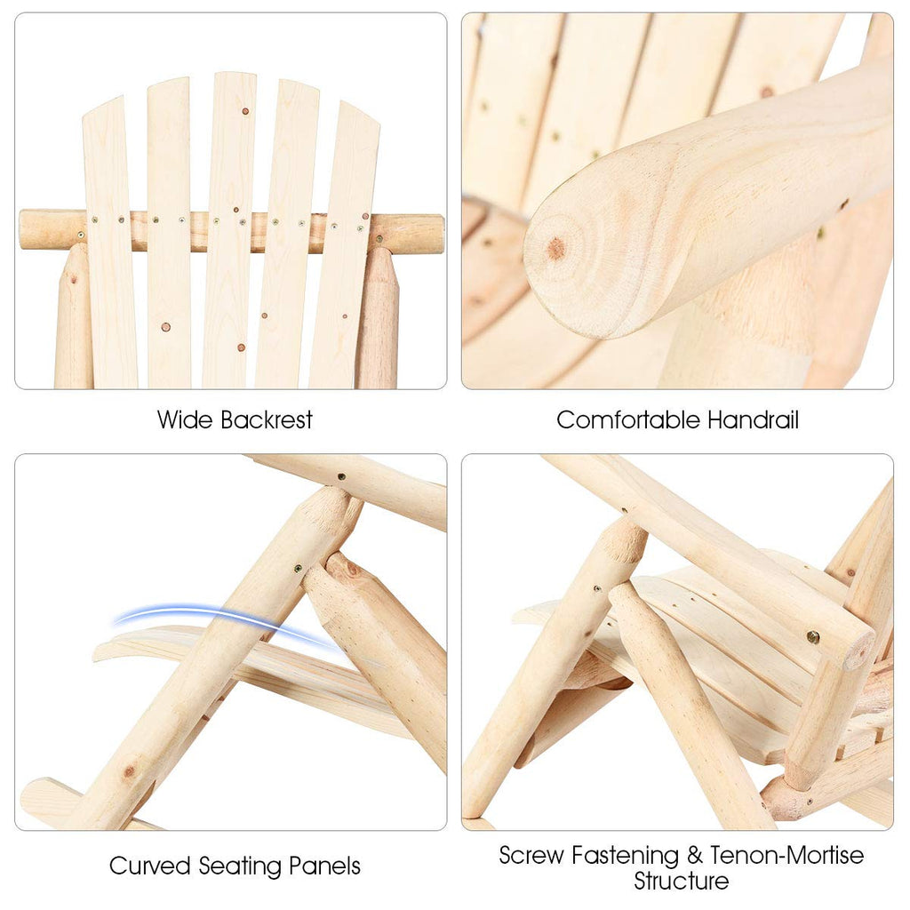 Log Rocking Chair Set X426023