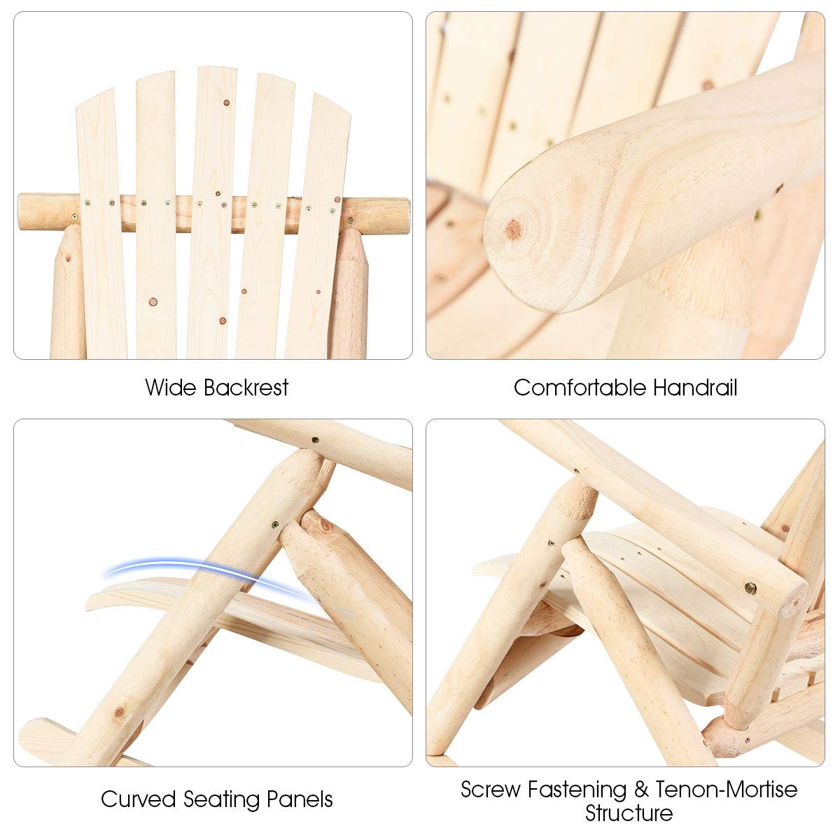 Log Rocking Chair Set X426023