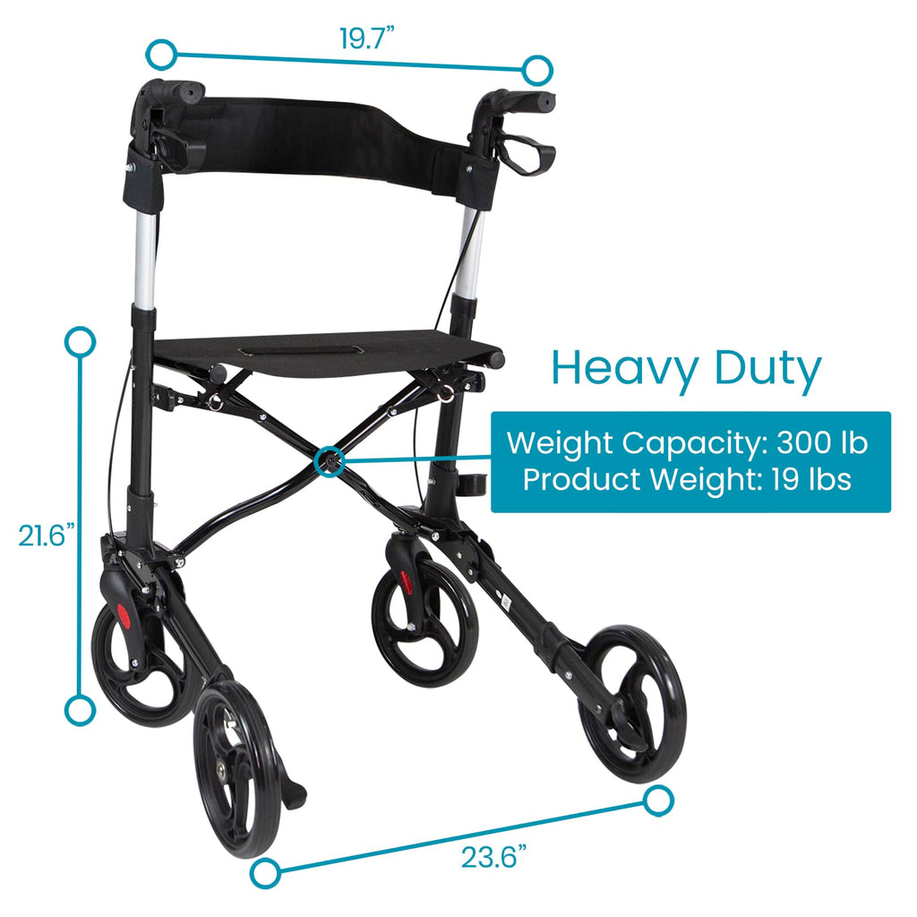 Folding 4 Wheel Rollator Walker S1203
