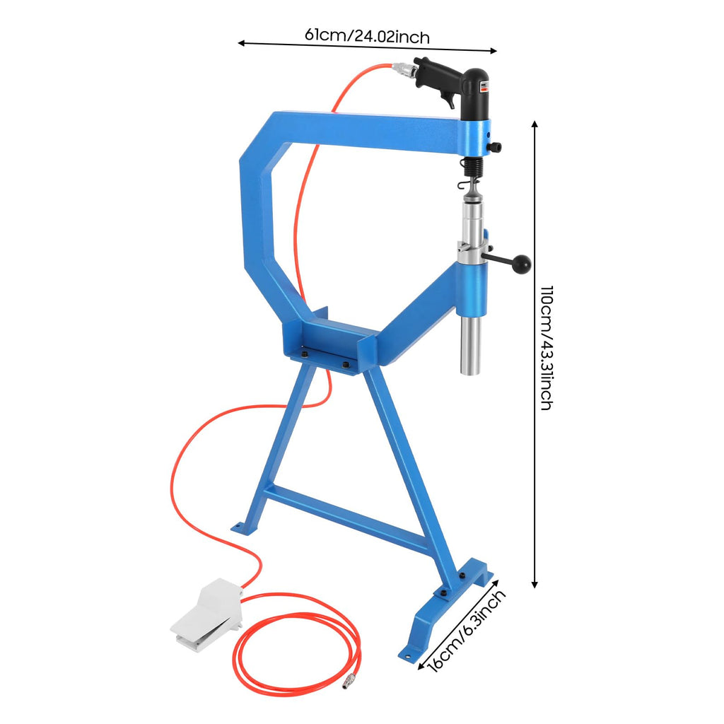 Pneumatic Planishing Hammer with 1/2/3" Radius Anvil & Foot Pedal K608