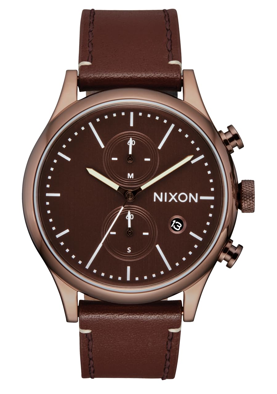 Chocolate Brown Leather Chrono Watch R824805