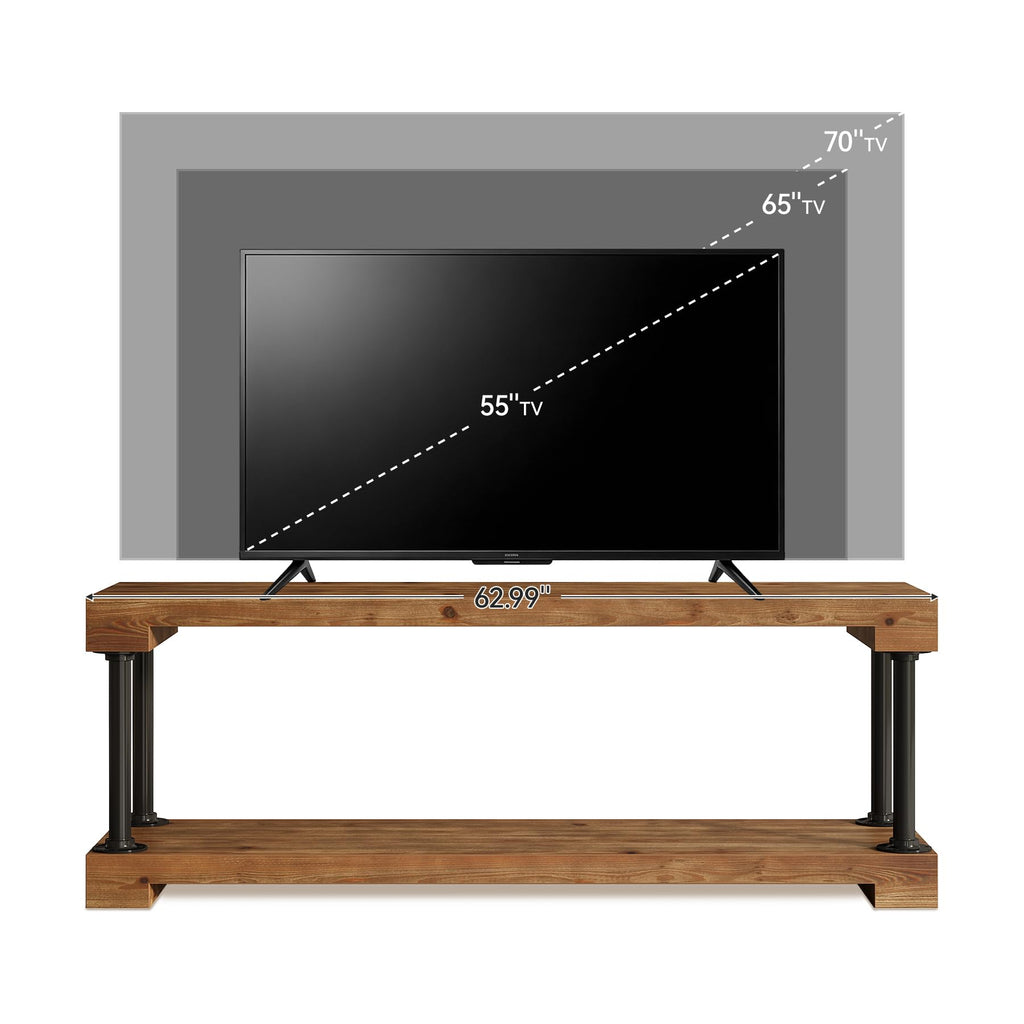 Solid Wood TV Stand for 75-Inch TV X25329