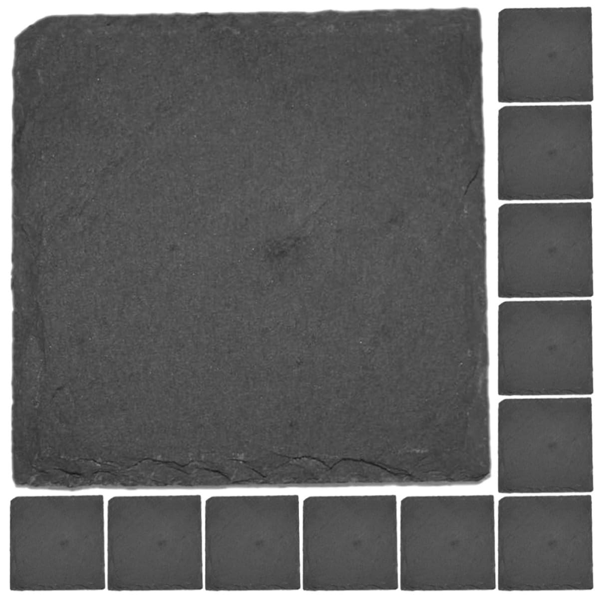 12pcs Natural Stone Coasters with Non Slip Bottom H436738