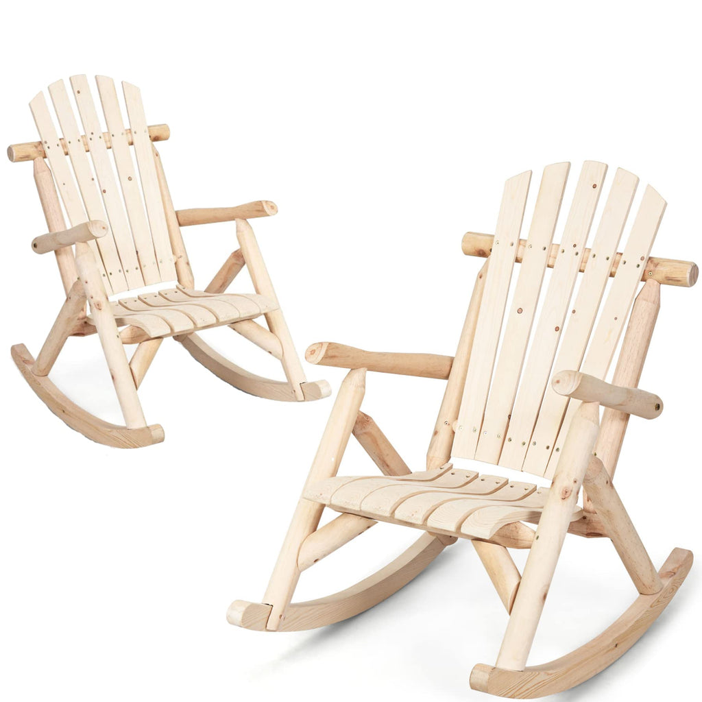 Log Rocking Chair Set X426023