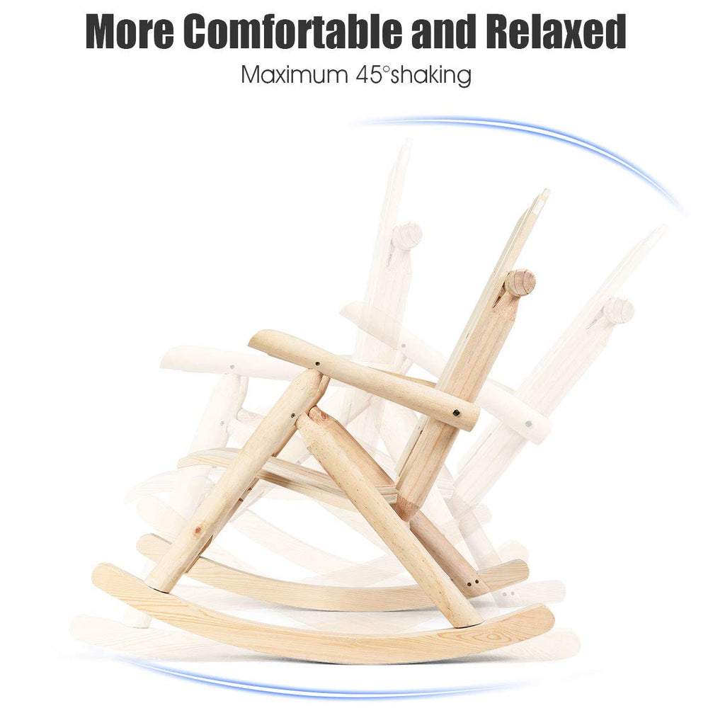 Log Rocking Chair Set X426023