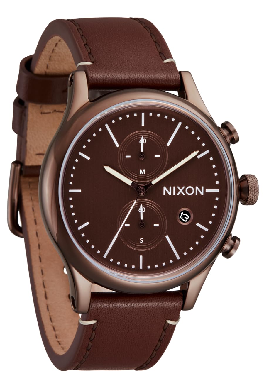 Chocolate Brown Leather Chrono Watch R824805