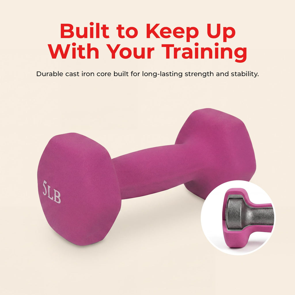 Neoprene Hex Dumbbell 2-10 lb Pair D846599