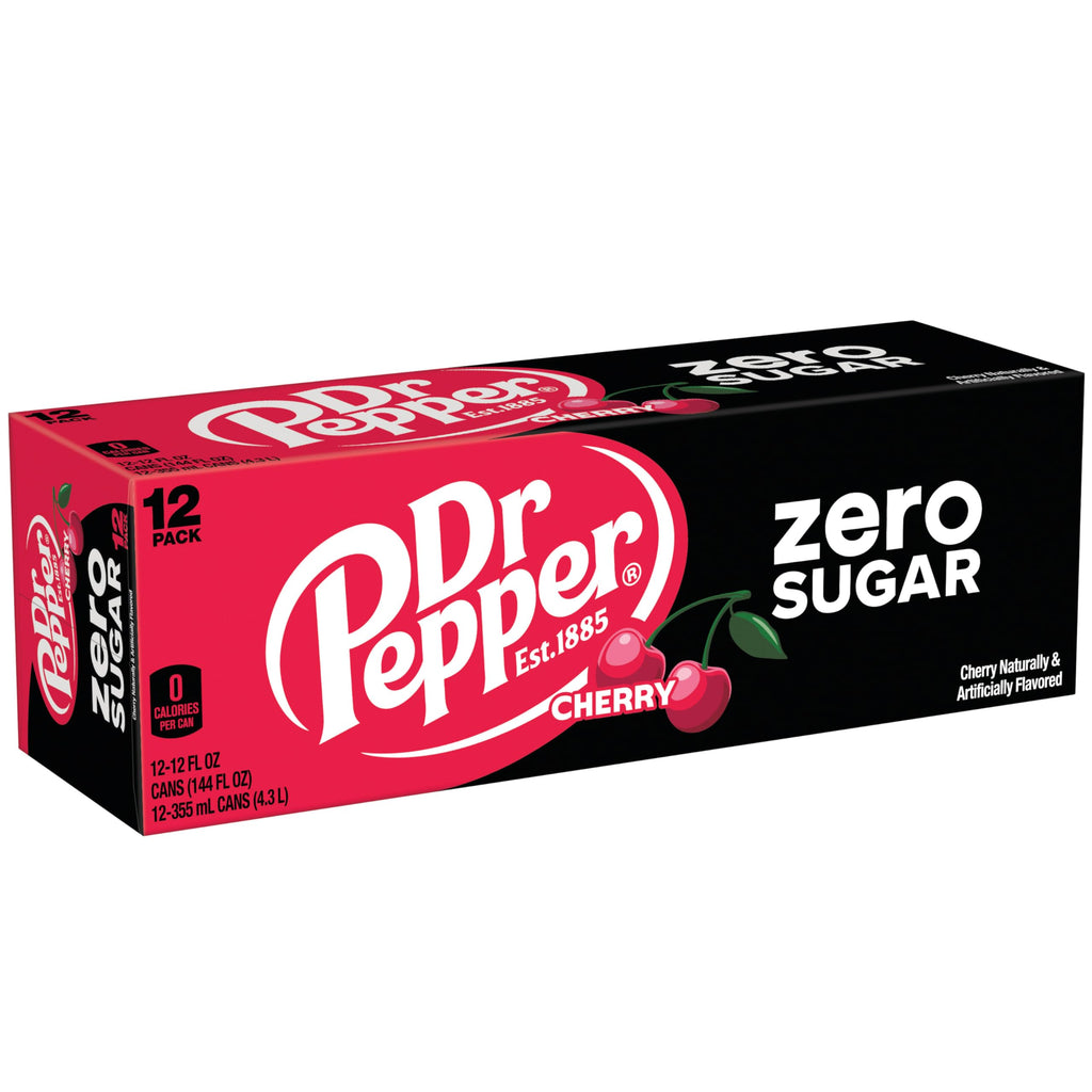 Cherry Zero Sugar Soda 12 fl oz 12 Pack K7330