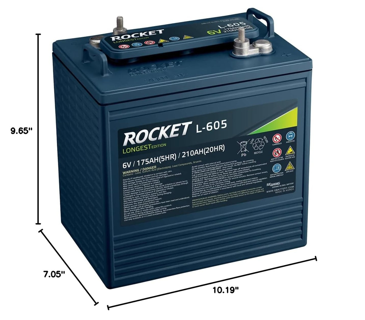 6V 210Ah Golf Cart Battery Set of 4 N3317