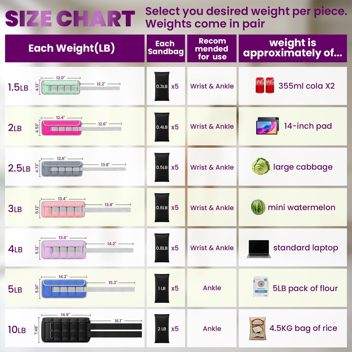 Adjustable Ankle Weights N47223