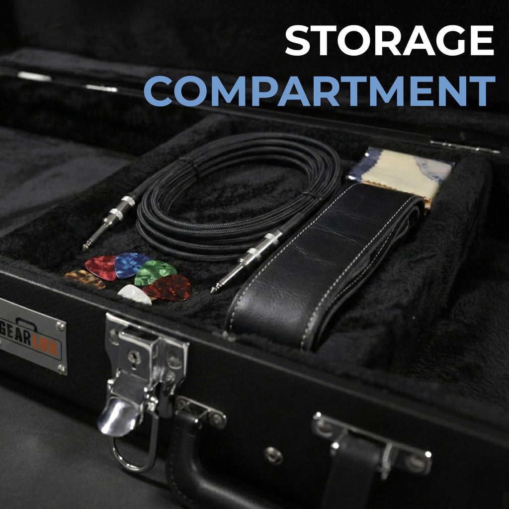 Black Bass Guitar Hard Case with Lock and Key D955233