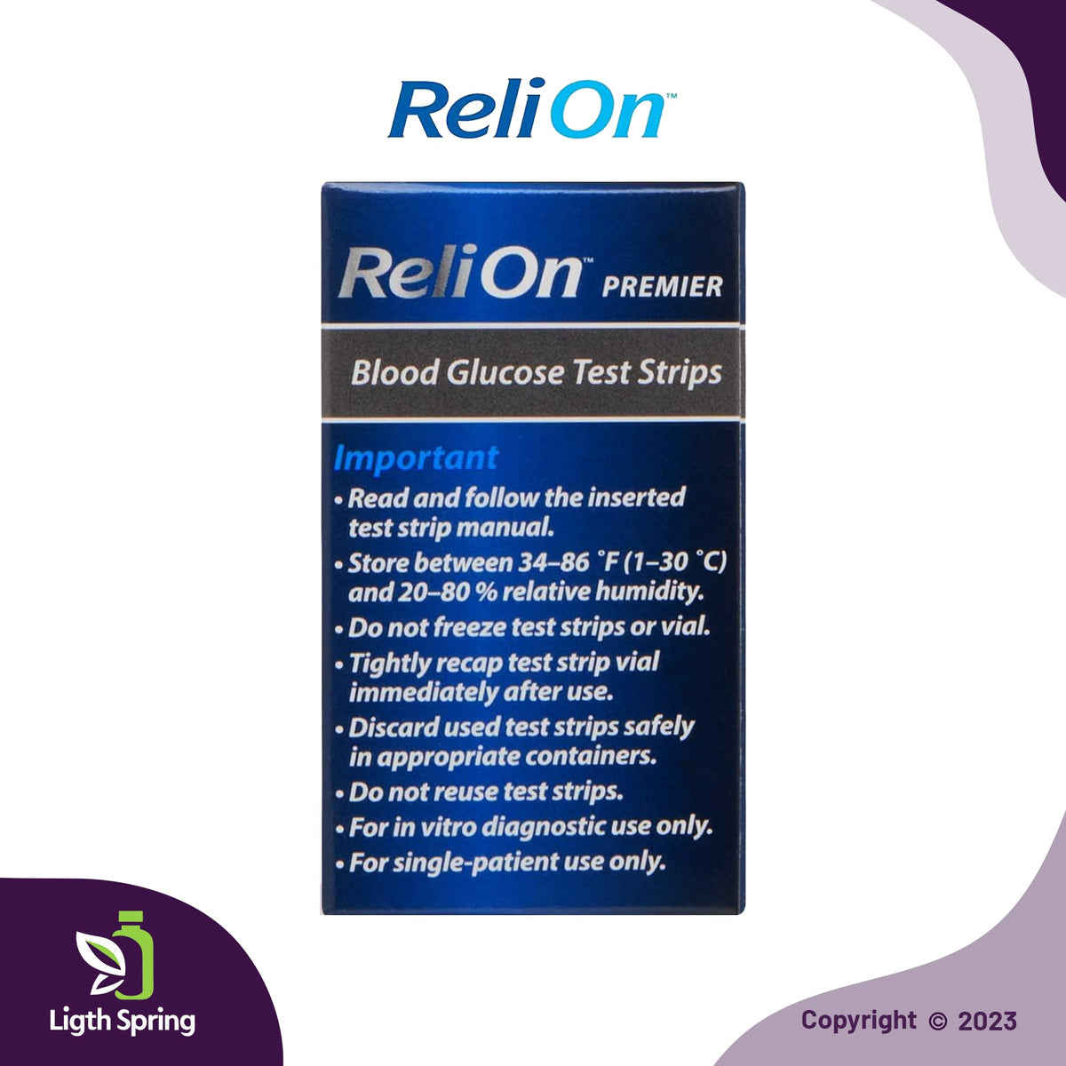 Blood Glucose Test Strips 100Ct 2 Pack V45505