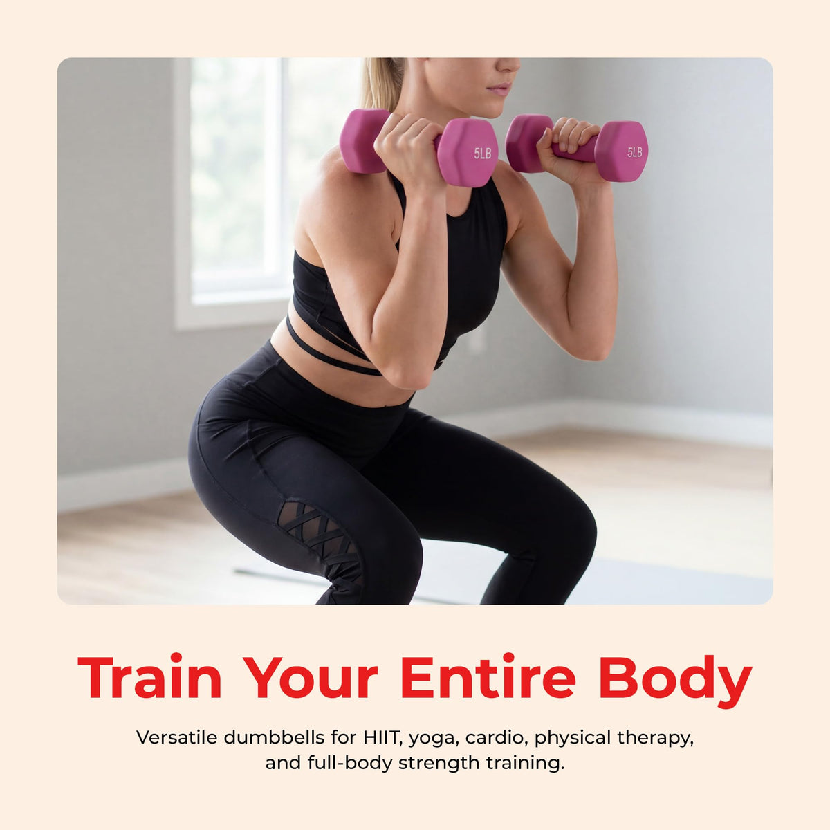 Neoprene Hex Dumbbell 2-10 lb Pair D846599