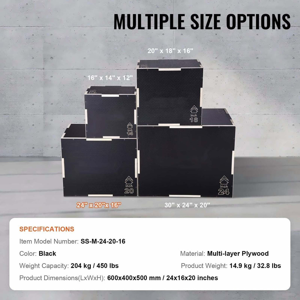 24/20/16 Inch Wooden Plyo Box E66818