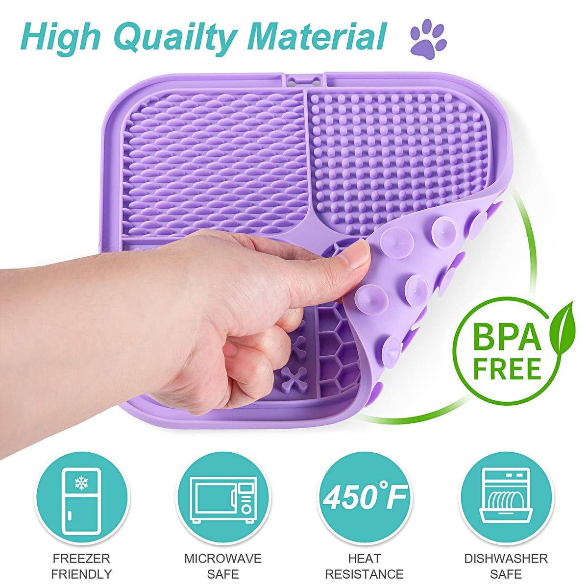 2 Pack Slow Feeder Licking Pad with Suction Cups H144668