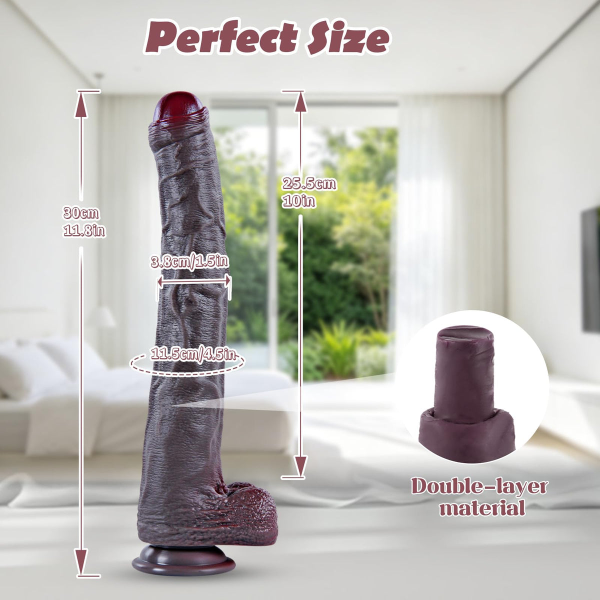 Black Realistic Dildo with Suction Cup X2835
