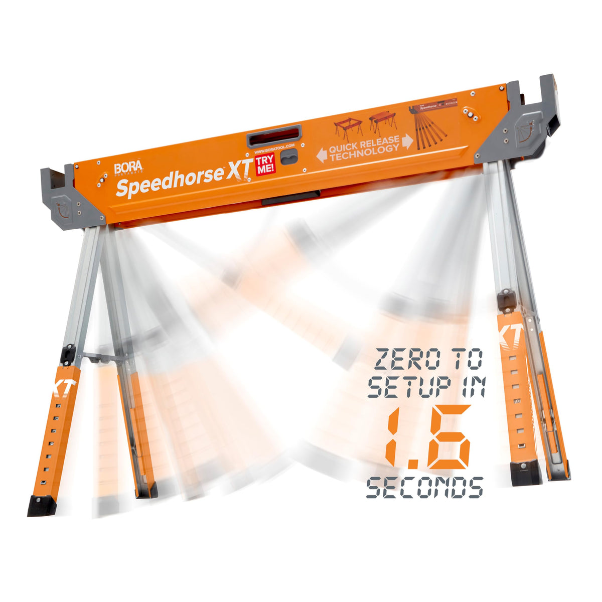2 Pack Adjustable Folding Heavy Duty Sawhorse M48574