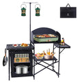 Black Portable Folding Camping Table Y1116