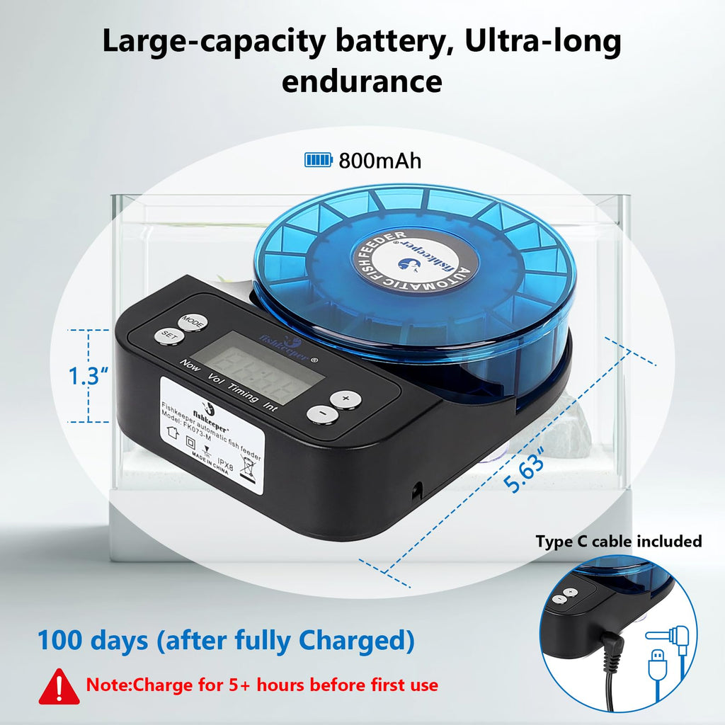 Automatic Fish Feeder and Magnetic Glass Cleaner Brush M22415