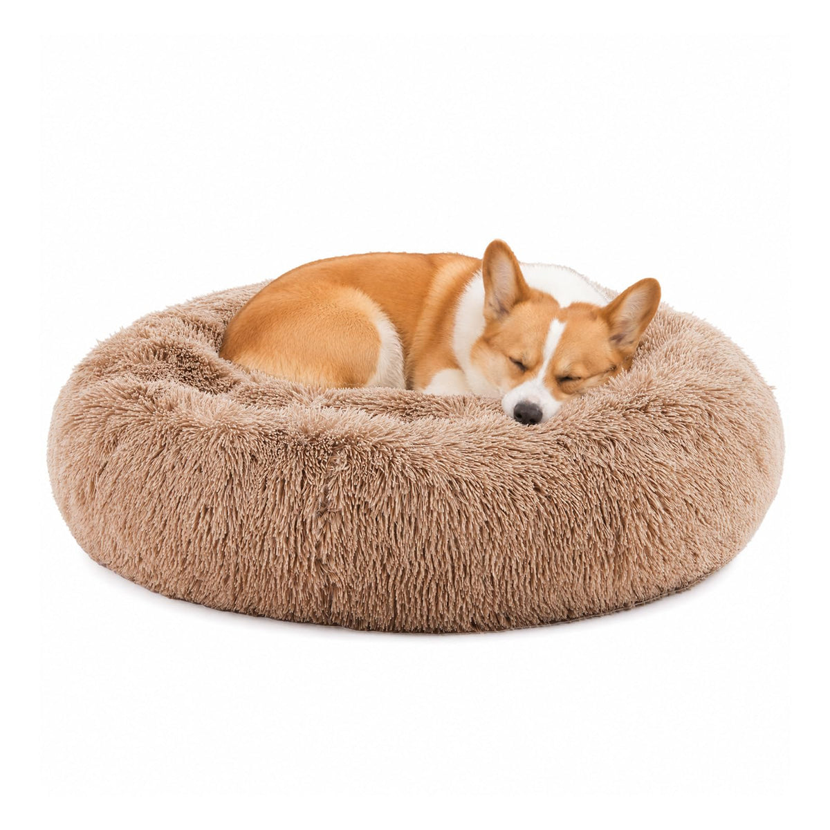 30.7 Inch Fluffy Faux Fur Plush Dog Bed A64068