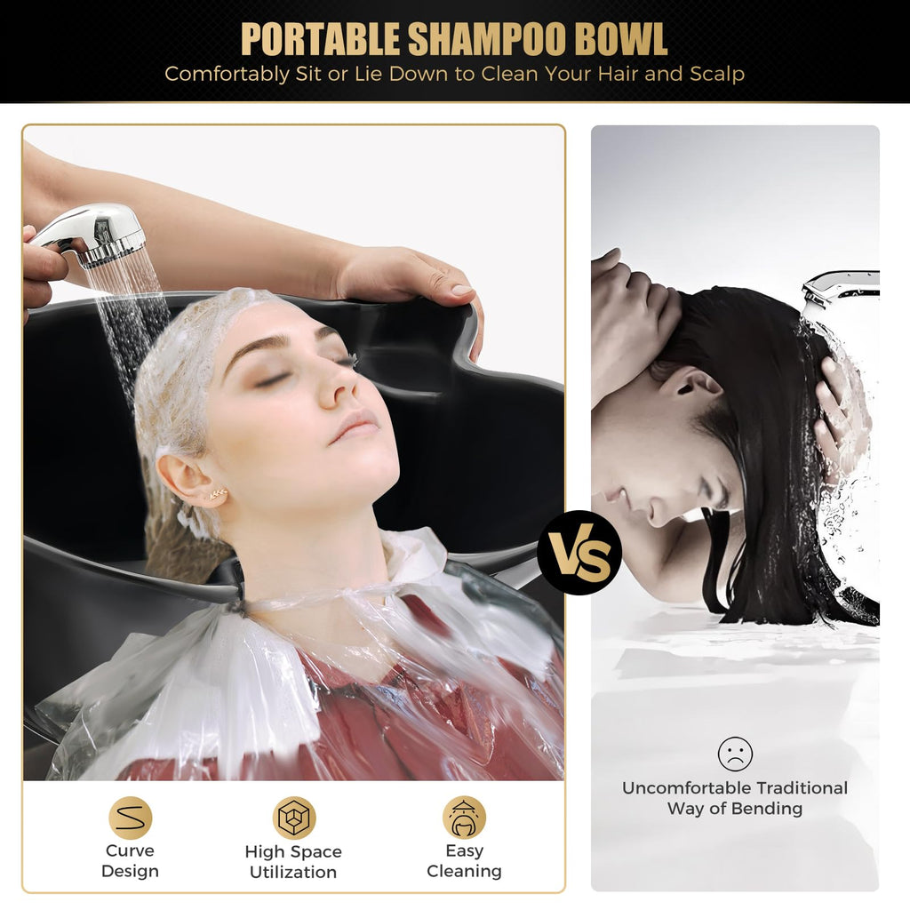Portable Plastic Shampoo Unit with Electric Pump E1742