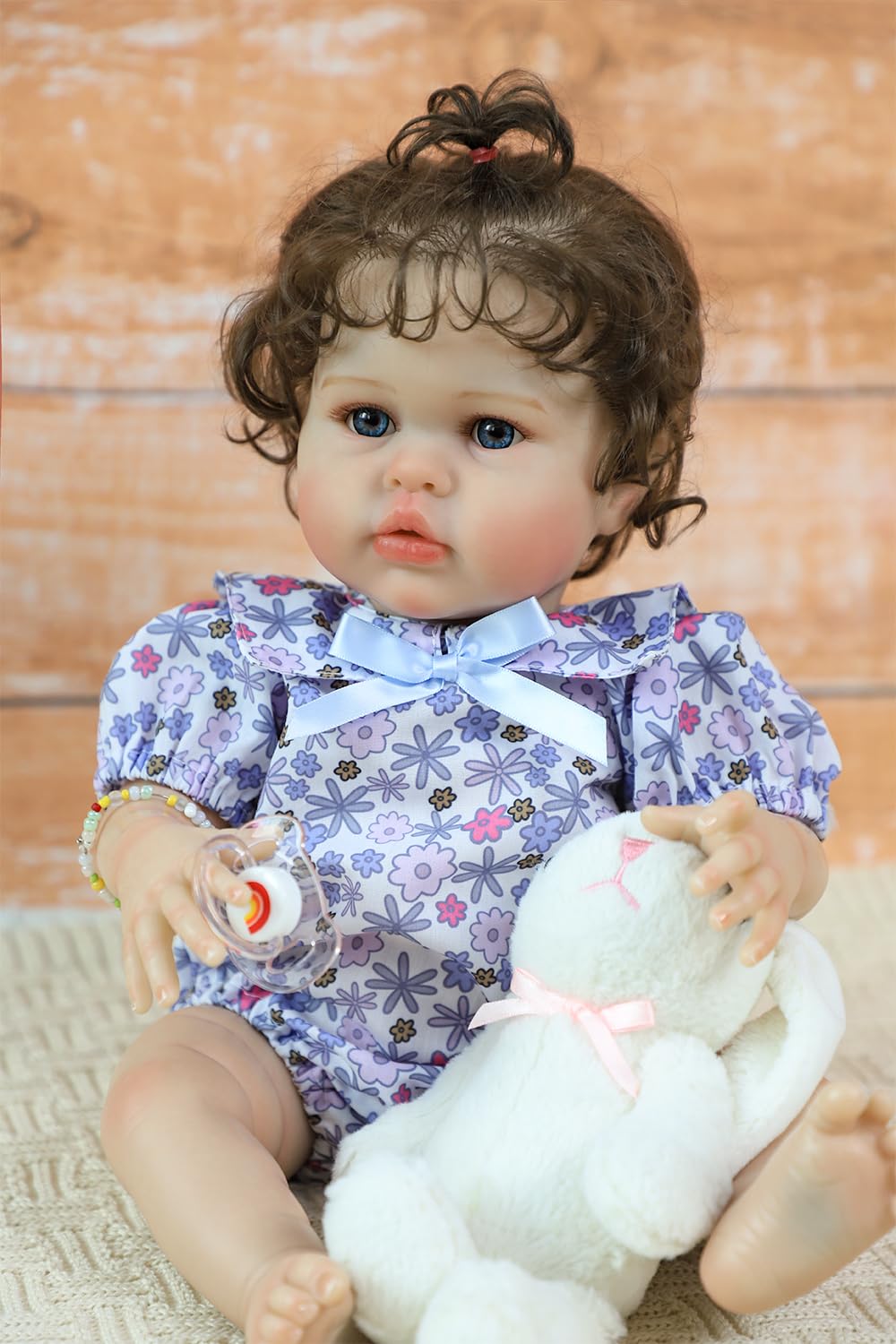 20 Inch Silicone Reborn Baby Doll with Curly Hair B182794