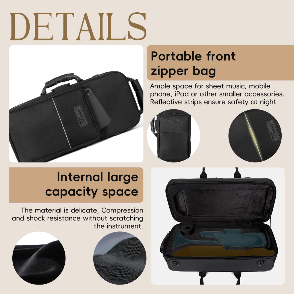 Rectangular Trumpet Case with Backpack Straps Y31235