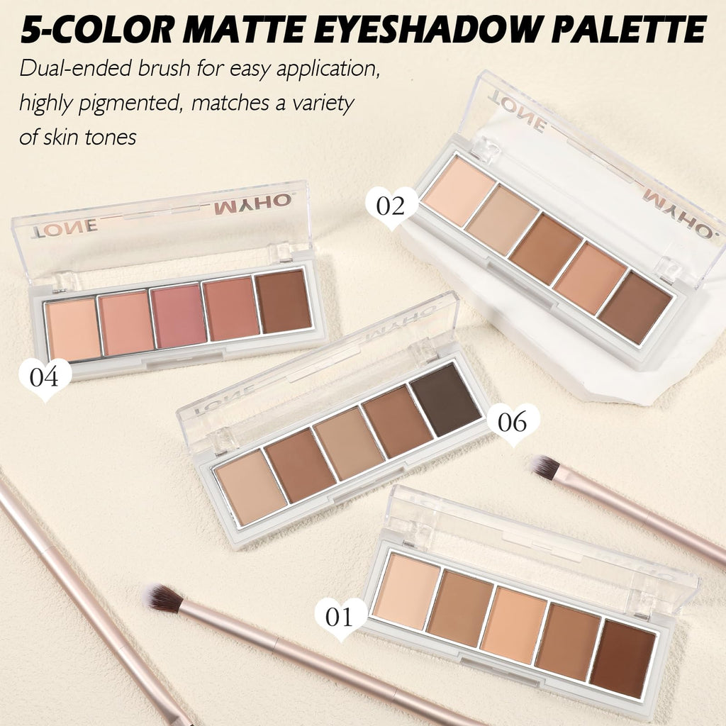 5 Colors Matte Eyeshadow Palette A4235