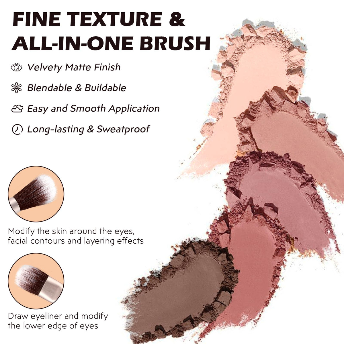 5 Colors Matte Eyeshadow Palette A4235