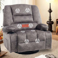 Oversized Grey Swivel Rocking Recliner Chair M39053