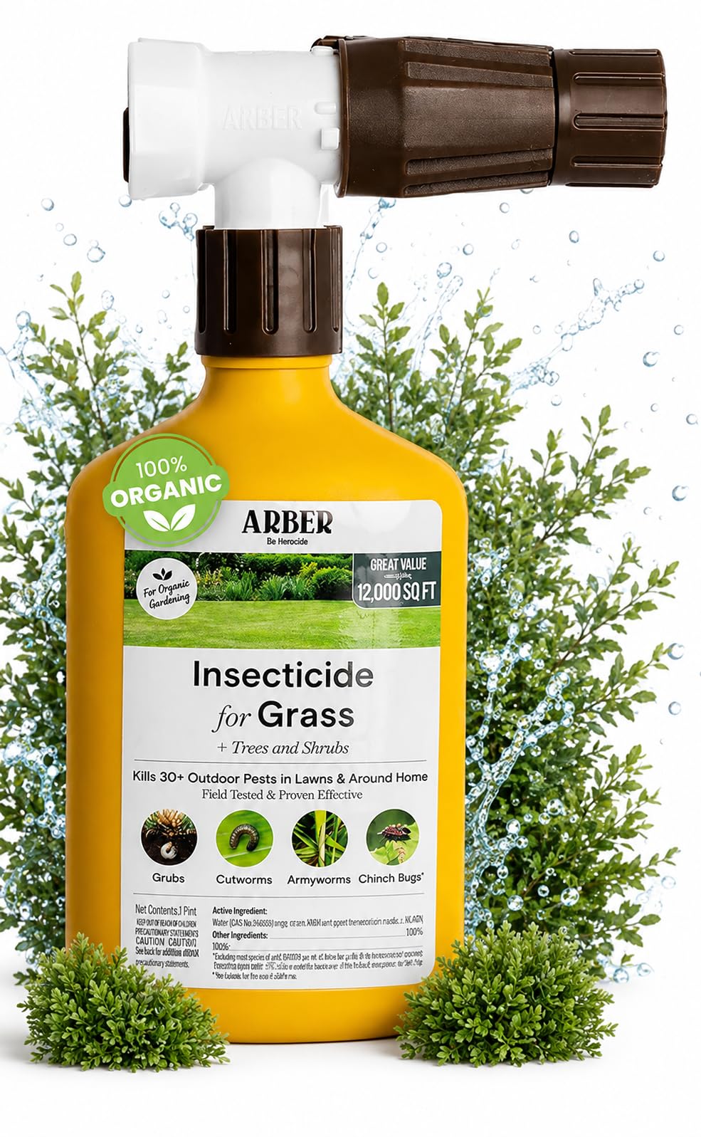 Organic Grub Killer & Lawn Insecticide 16 oz W975