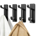Black 4 Pack Stick-on Hooks V976
