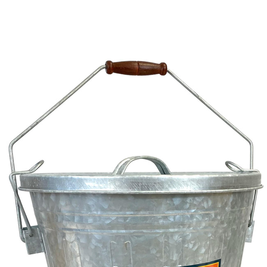 Galvanized Steel Bird Seed Storage Bucket Bin with Scoop N9994